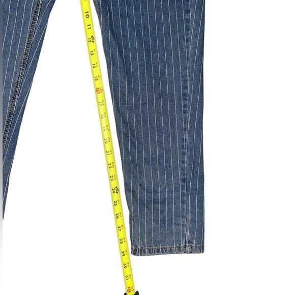 Nasty Gal High Waisted Denim Striped Mom Jeans Size 6 - Picture 12 of 16
